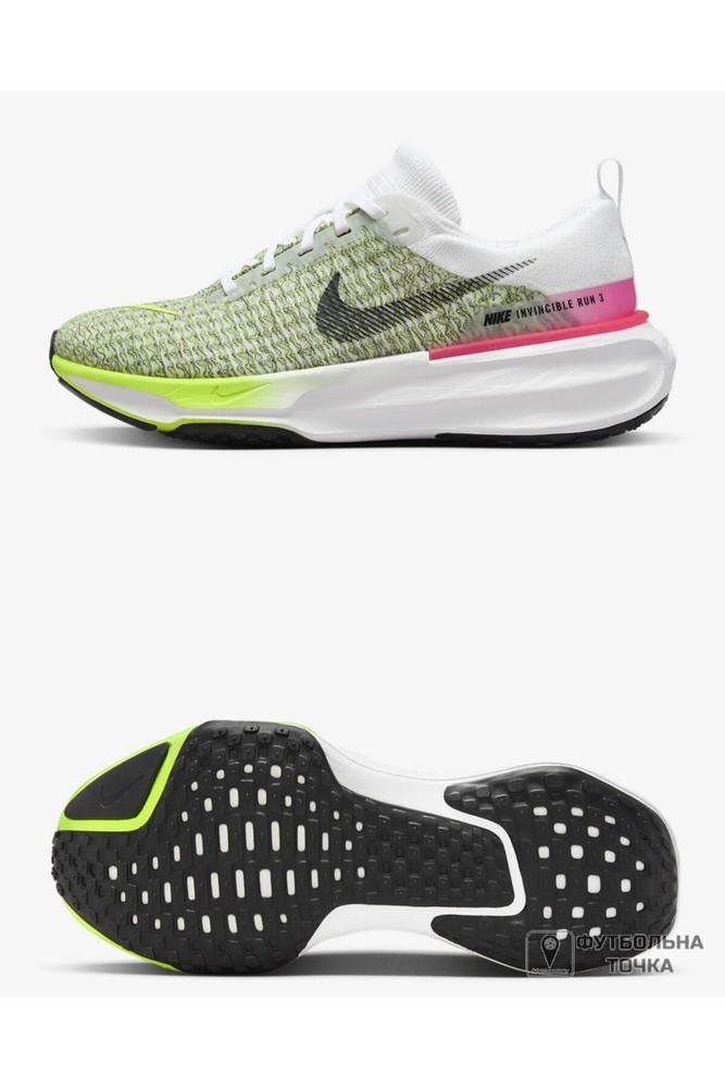 ZoomX Invincible Run 3 White Volt Hyper Pink Nike نایکی اورجینال