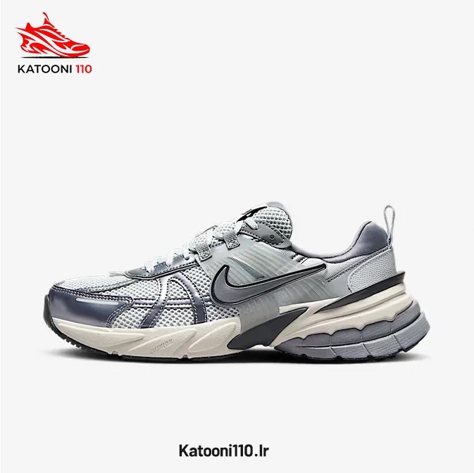 کتونی نایک V2K ران نقره‌ ای متالیک/آبی (Nike V2K Run)