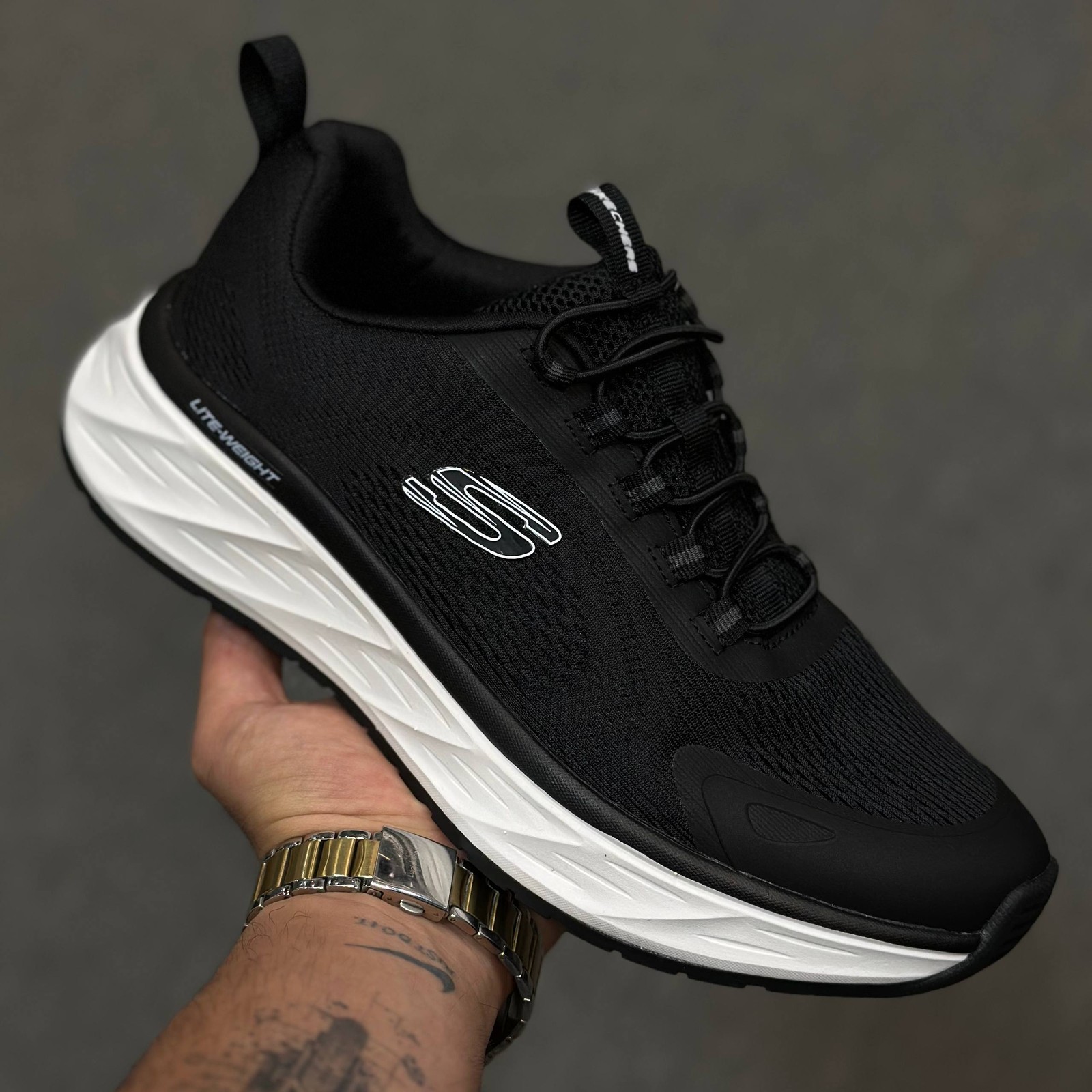 اسکچرز ونچر راید فلچر مشکی زیره سفید | Skechers Venture Ride Fletcher