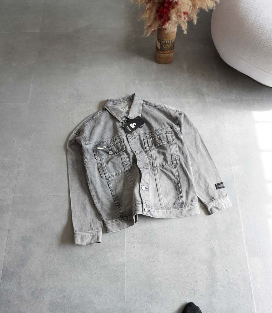 جکت جین خاکستری ساده Jack&Jones