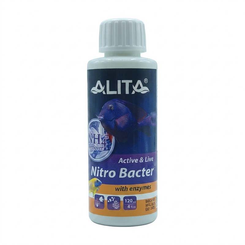 محلول باکتری زنده آکواریوم آلیتا مدل Nitro Bacter حجم 120 میلی لیتر