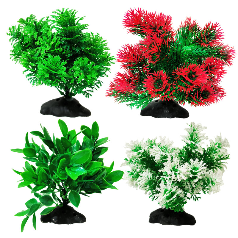 گیاه تزیینی آکواریوم کد VB06 مجموعه 4 عددی