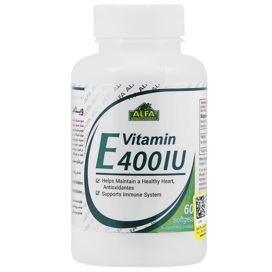 ویتامین E 400 واحد 60 عددی آلفا ویتامینز