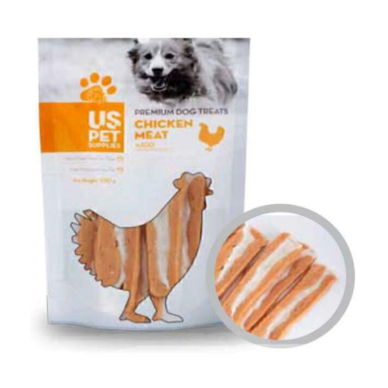 تشویقی سگ روهاید و مرغ یو اس پت US Pet Chicken Meat وزن 100 گرم