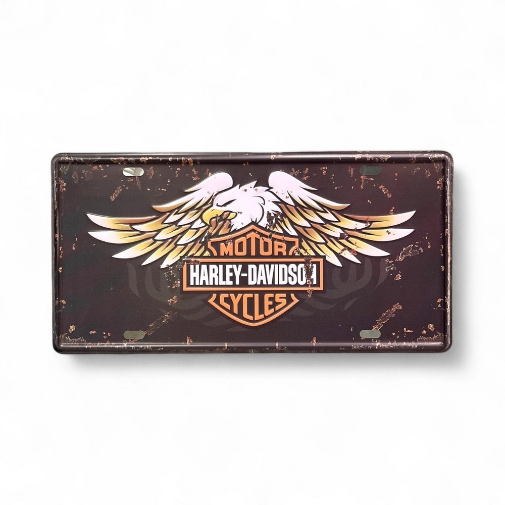 پلاک فلزی طرح Eagle Harley Davidson ابعاد 15×30