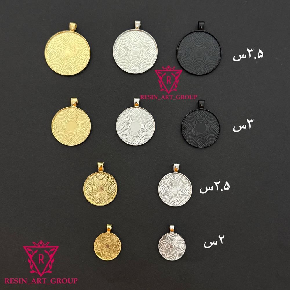 پلاک گردنبند دایره باکفه vi1