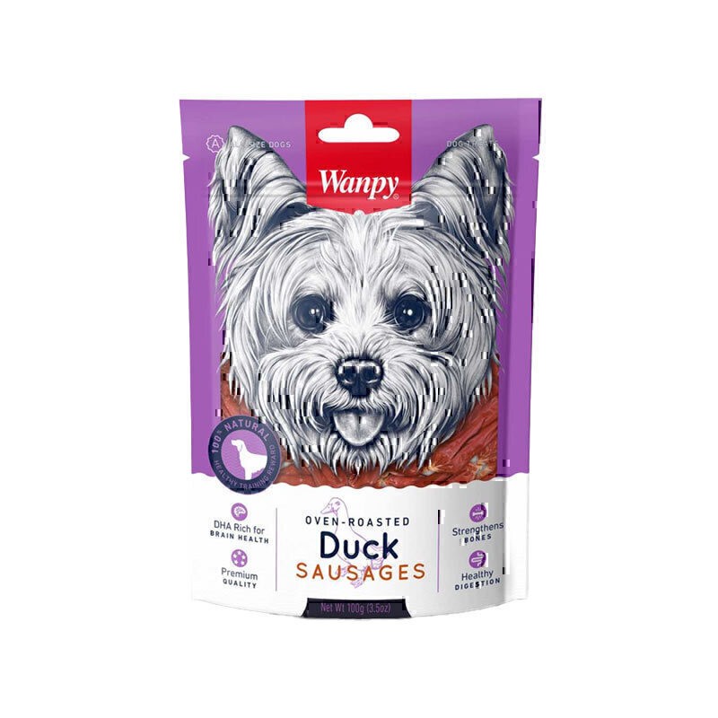 تشویقی سگ ونپی با طعم سوسیس اردک ونپی Wanpy Duck Sausages وزن 100 گرم