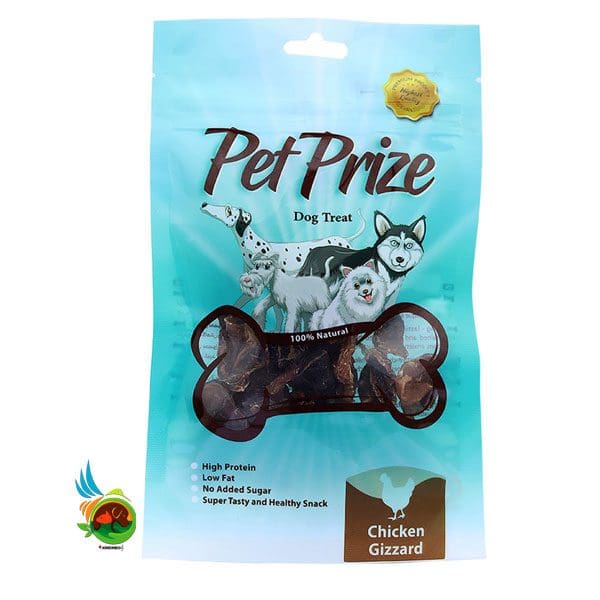 تشویقی سنگدان مرغ پت پرایز مخصوص سگ Pet prize chicken gizzard وزن ۵۰ گرم