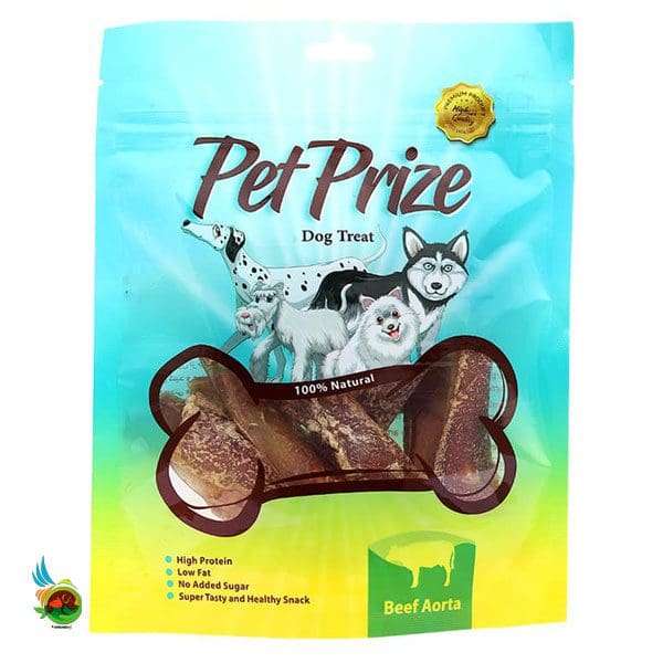 تشویقی آئورت گاو پت پرایز مخصوص سگ Pet prize beef aorta وزن 50 گرم