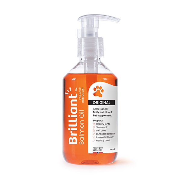 مکمل تقویتی سگ و گربه روغن سالمون بریلیانت Brilliant حجم 300 میلی لیتر