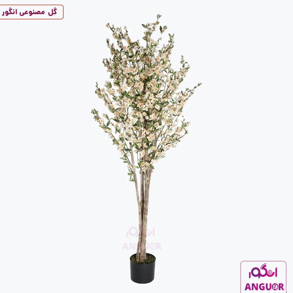 درخت گلدار مصنوعی سفید