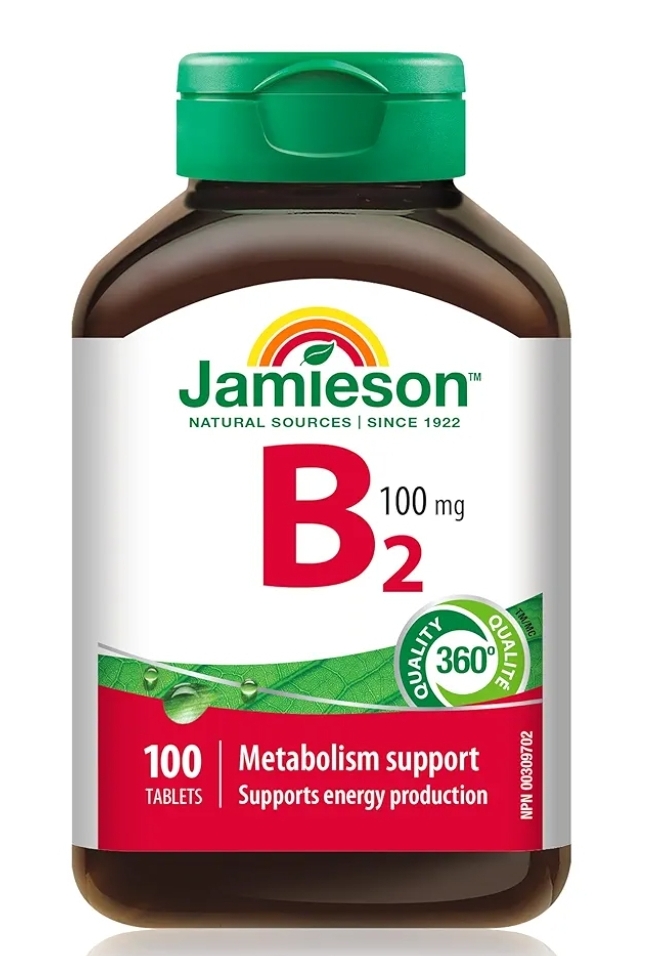 مکمل ویتامین ب 2 کانادایی Jamieson B 2 100mg