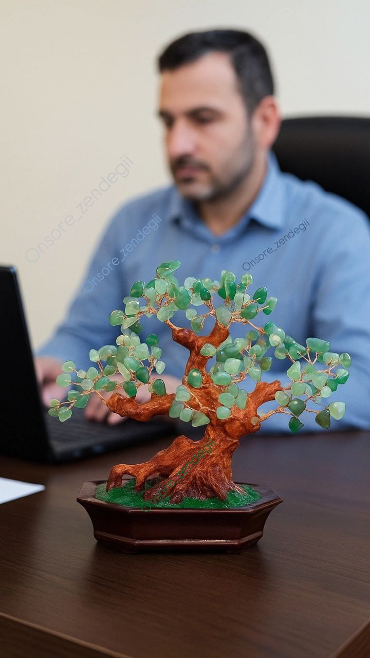 درخت زندگی با سنگ اونتورین سایز بزرگ (وارداتی)