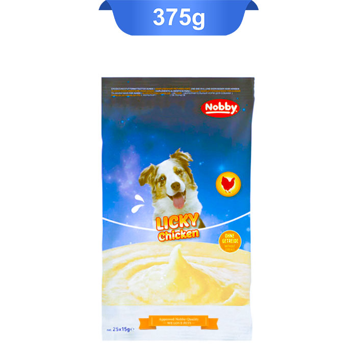 بستنی سگ نوبی طعم مرغ (25عددی) وزن 375 گرم Nobby Licky Chicken