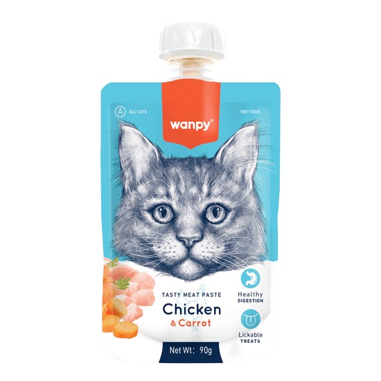 پودینگ گربه ونپی با طعم مرغ و هویج – Wanpy
