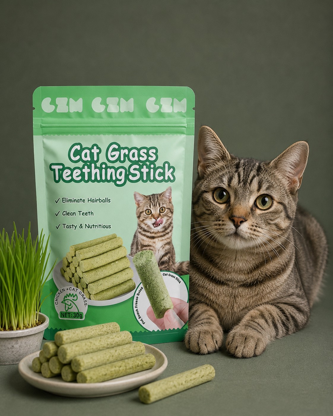 تشویقی علف گربه (کت گرس) Cat Grass