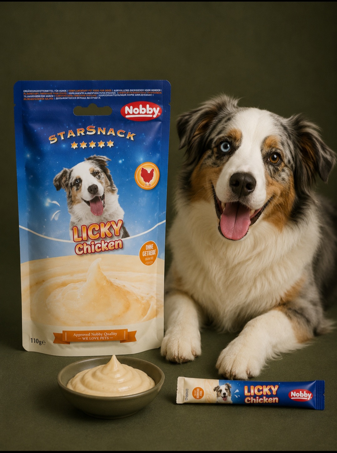 بستنی سگ نوبی آلمان طعم مرغ nobby licky for dogs