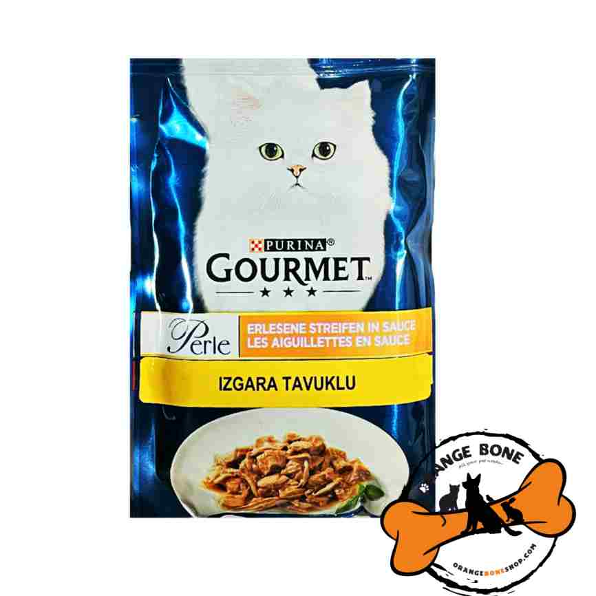 پوچ گربه گورمت طعم مرغ در سس (85 گرم)