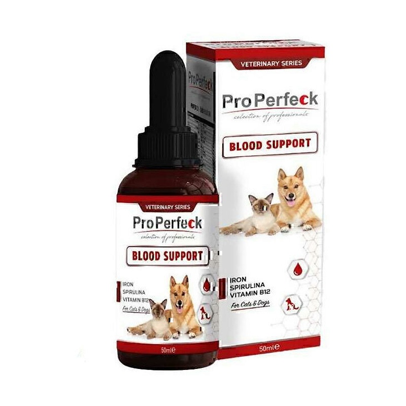 قطره مکمل خون ساز سگ و گربه پروپرفک Properfeck Blood Support Drop حجم 50 میلی لیتر