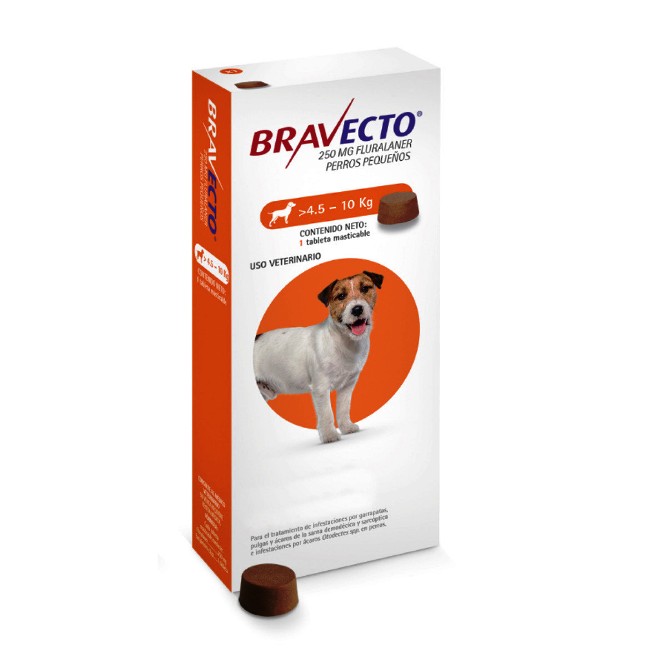 قرص ضد کک و کنه سگ نژاد کوچک (10_4.5 KG) براوکتو ترکیه Bravecto Flea and Tick Chew Dogs Turkey (4.5_10 kg)