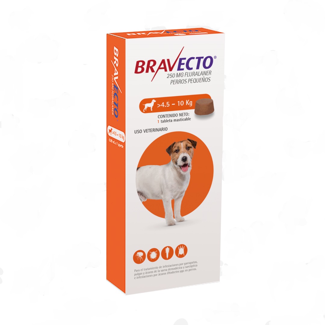 قرص ضد کک و کنه سگ نژاد کوچک (10_4.5 KG) براوکتو Bravecto Flea and Tick Chew Dogs (4.5_10 kg)