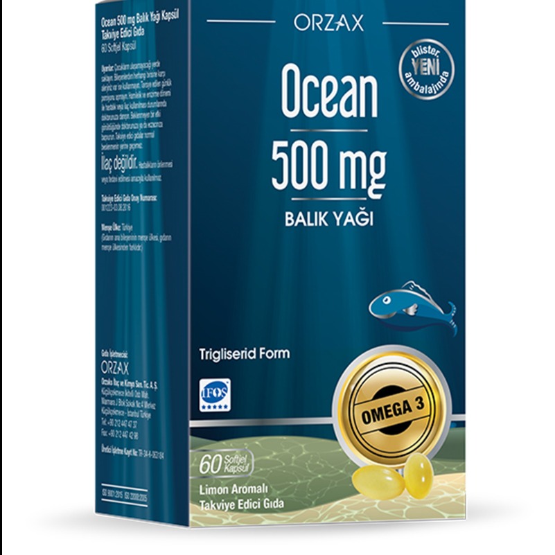 روغن ماهی امگا 3 Ocean بسته 60 عددی