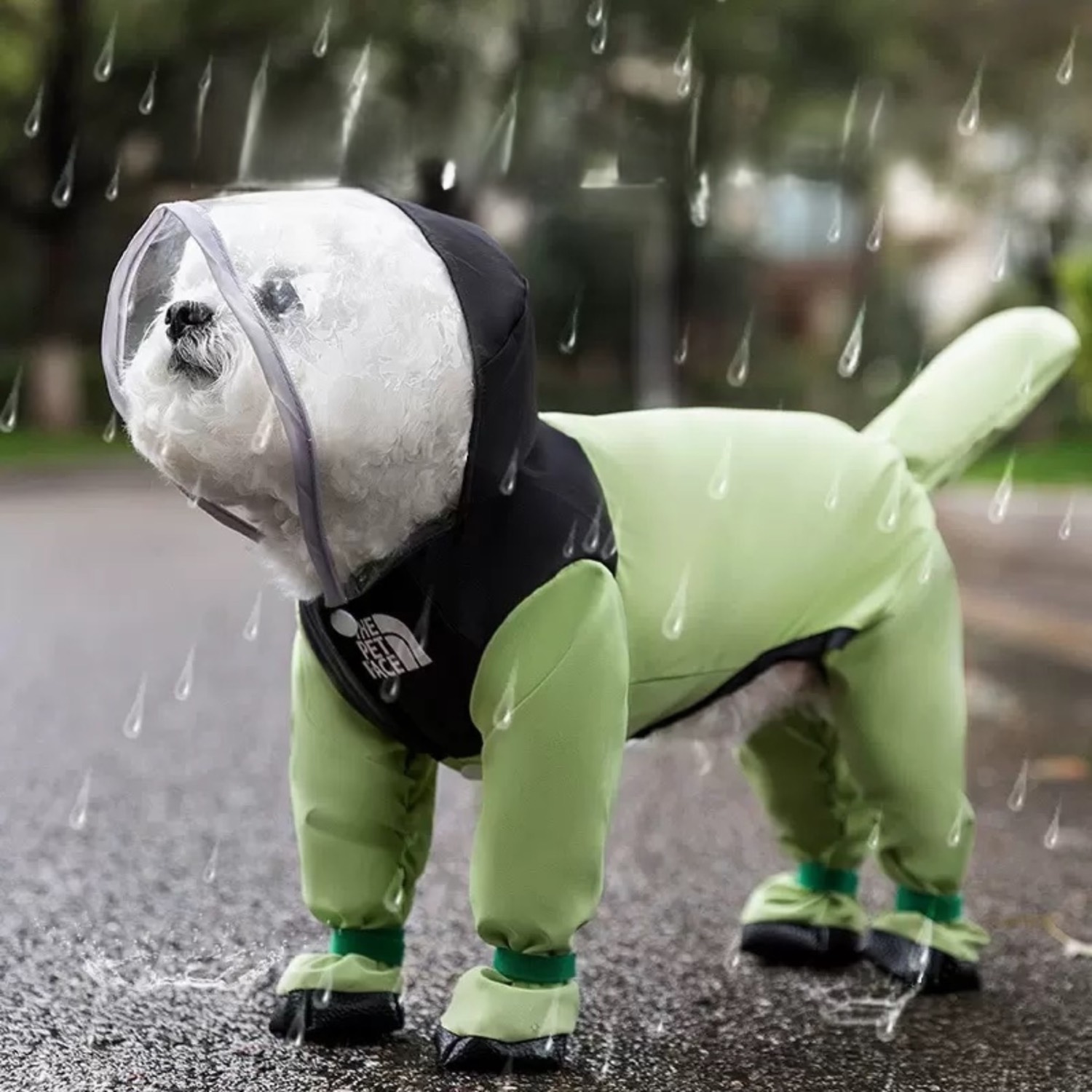 لباس بارانی کفش دار مخصوص سگ و گربه برند hipidog