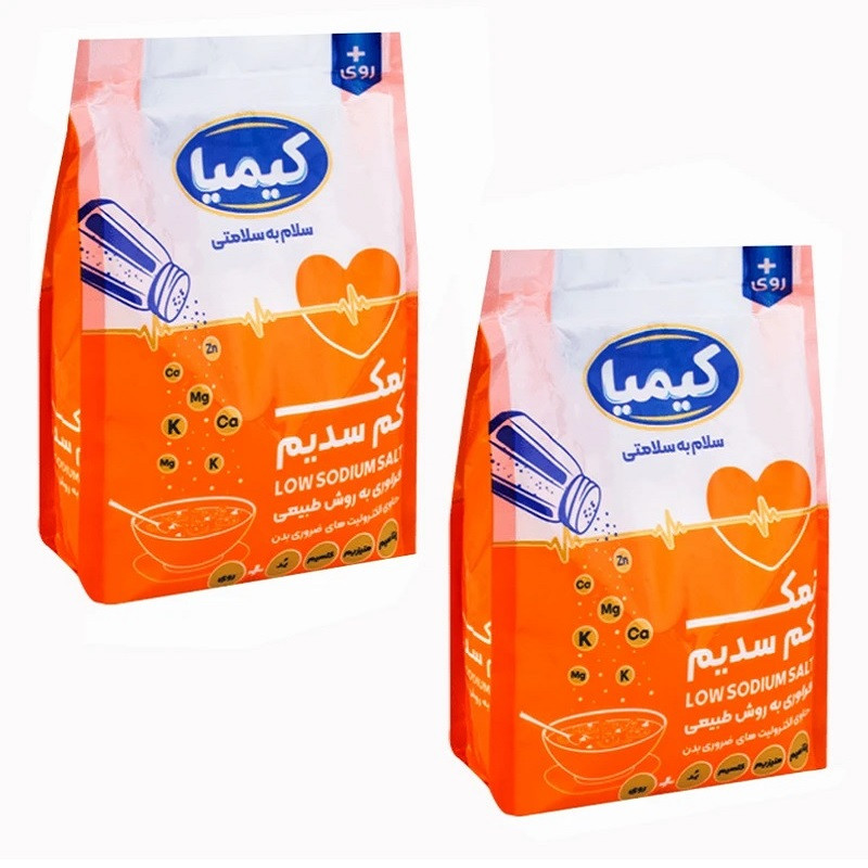 نمک کم سدیم منیزیم و روی کیمیا - 500 گرم بسته 2 عددی
