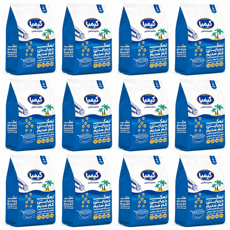 نمک دریایی کیمیا - 500 گرم بسته 12 عددی