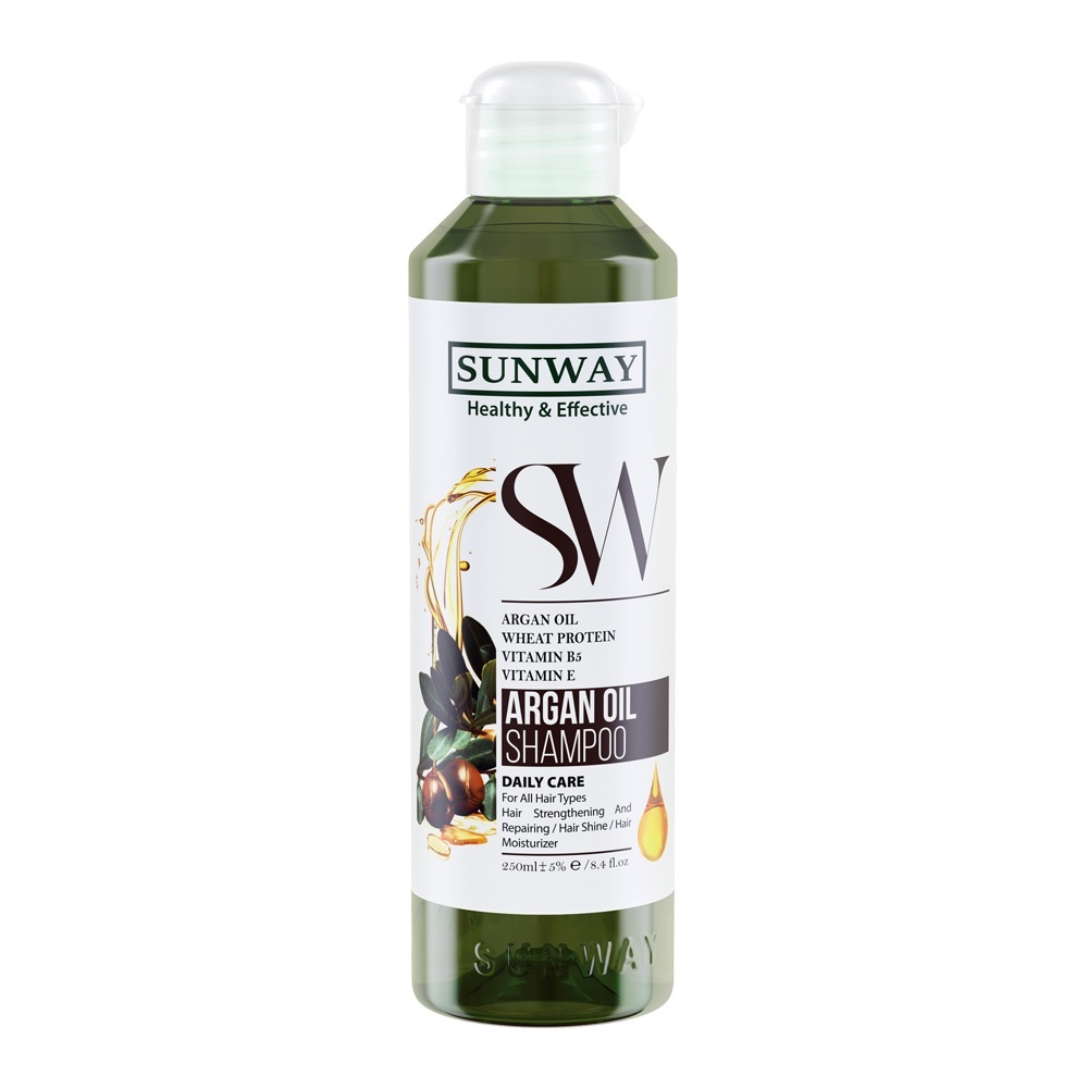 شامپو سر سان وی حاوی روغن ارگان ترمیم کننده و تقویت کننده Sunway