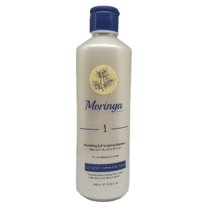 شامپو مغذی و انرژی بخش 1 پوست سر چرب و موی خشک مورینگا امو moringa