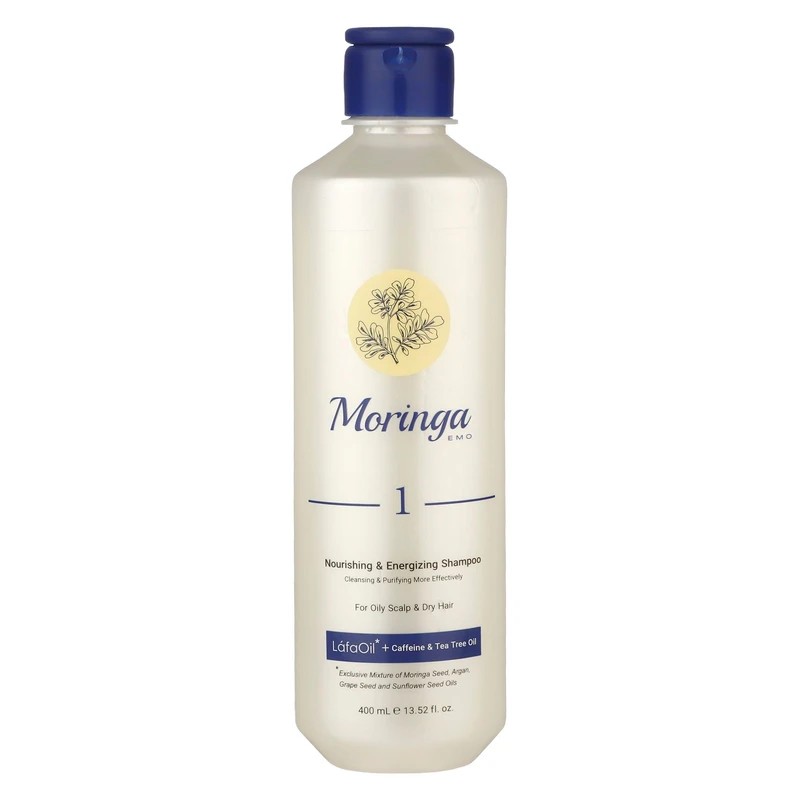 شامپو مغذی کف سر چرب و ساقه خشک 400ml شماره 1 مورینگا Moringa