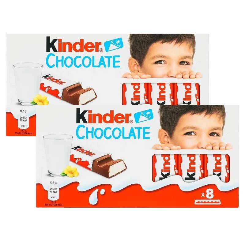 شکلات شیری کیندر – Kinder chocolate اصل اورجینال وارداتی حجم 100 گرم بسته 8 عددی