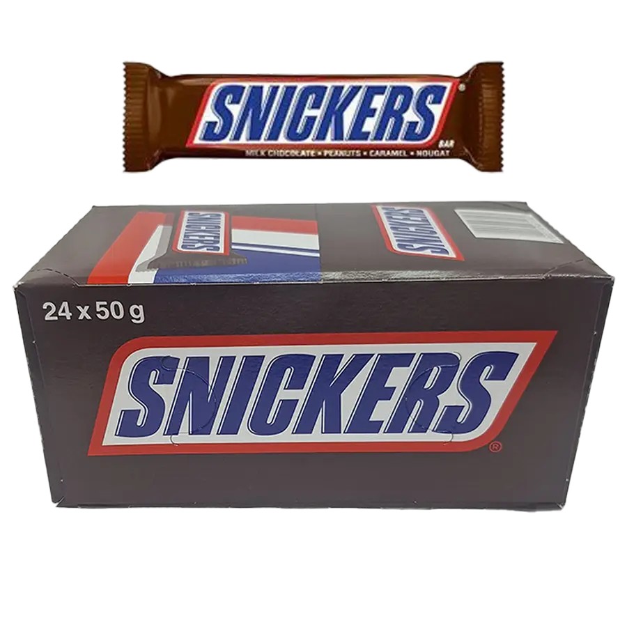 شکلات اسنیکرز 50 گرمی (SNICKERS) – عمده بسته 24 عددی