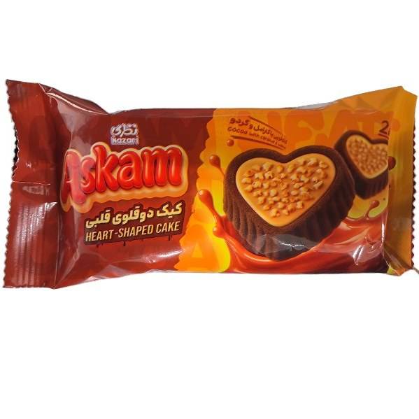 نظری کیک دوقلوی قلبی Askam(46 گرم)