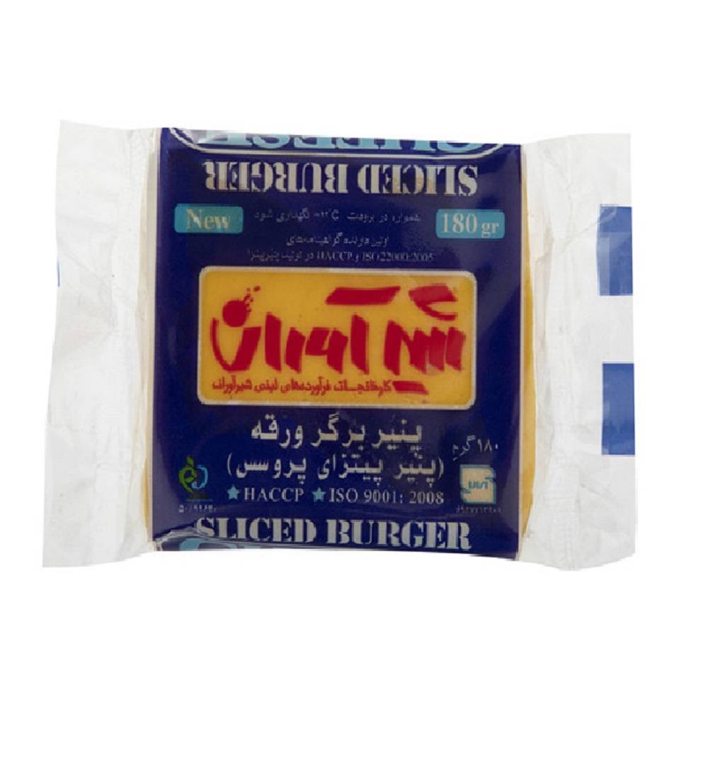 شیرآوران پنیر برگر ورقه ای 180گ