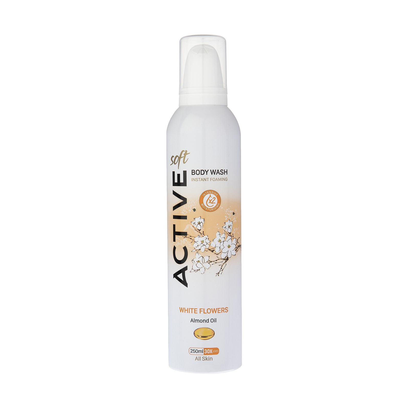 اکتیو شامپو بدن فوم رایحه گل های صورتی 250ml