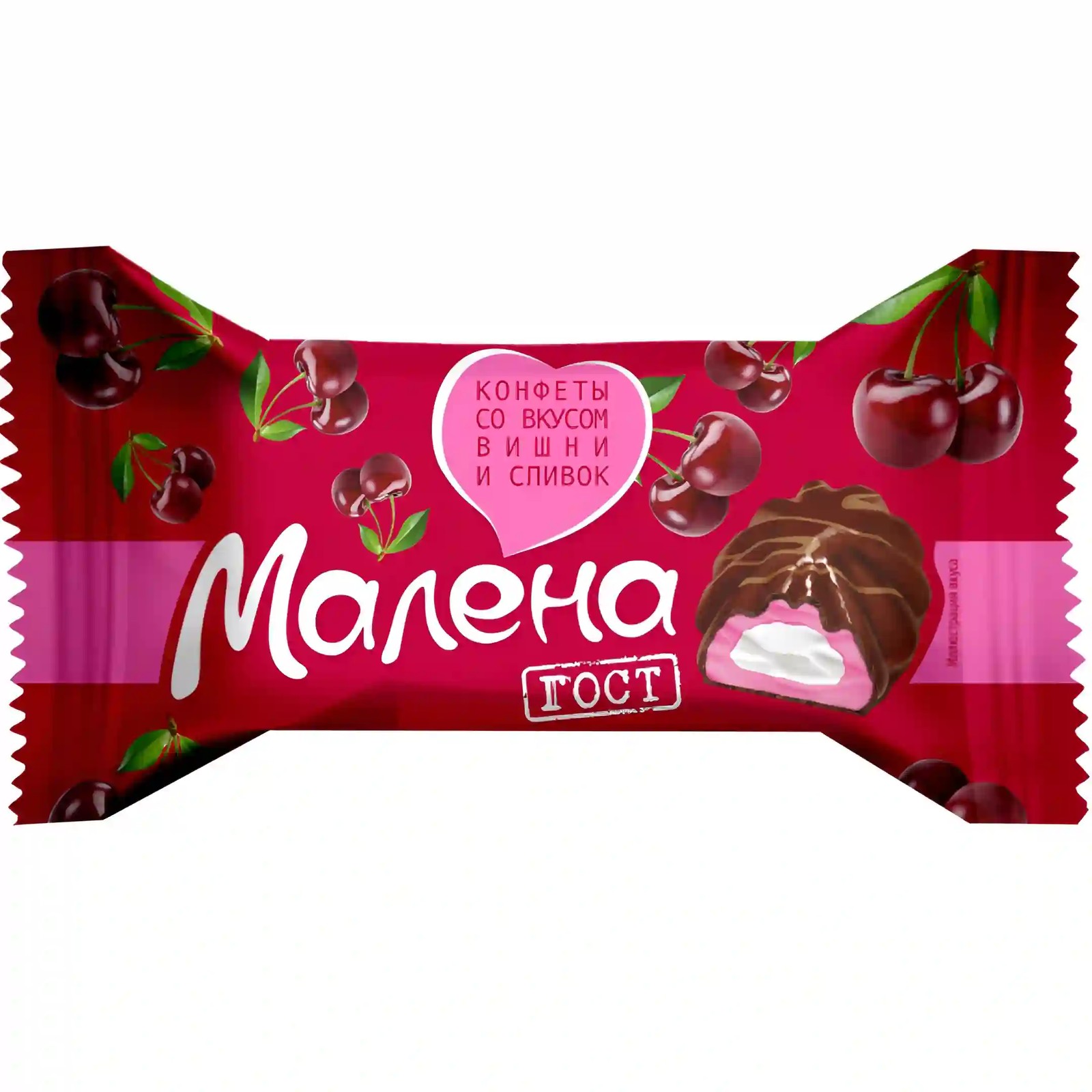 شکلات ژله‌ ای مالنا آکوند با طعم گیلاس و خامه Akkond Malena بسته 500 گرمی