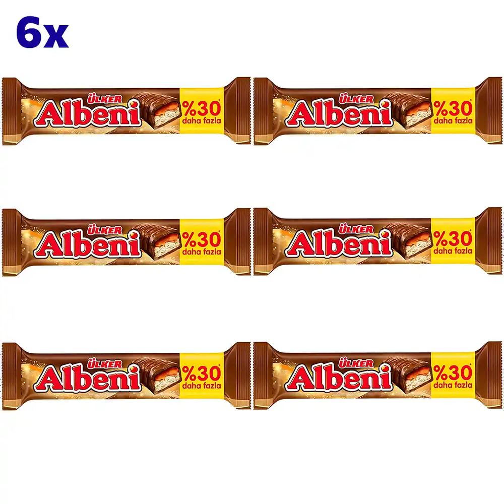 شكلات آلبنی اولكر 30 درصد اكسترا Ulker Albeni وزن 52 گرم 6 عددی