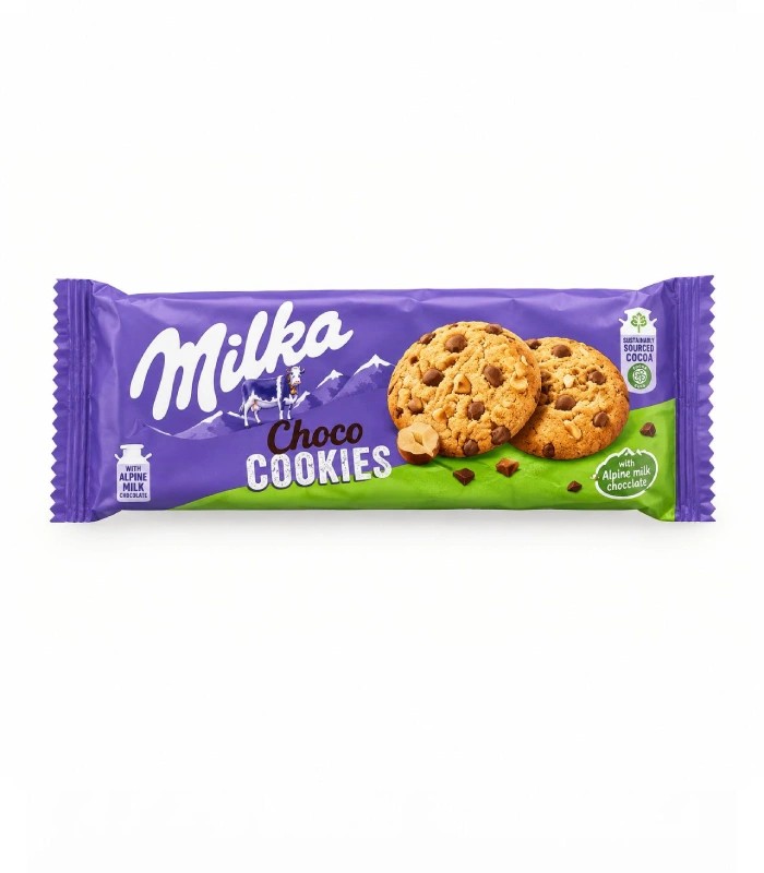 کوکی میلکا (Milka) با تکه های شکلات