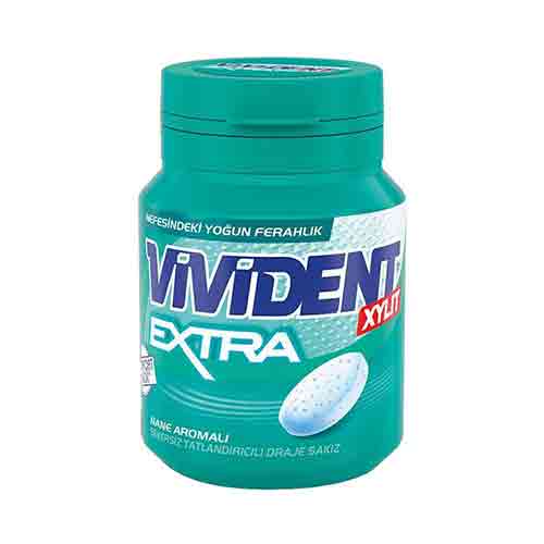 آدامس ویویدنت VIVIDENT EXTRA با طعم نعنا 66 گرم