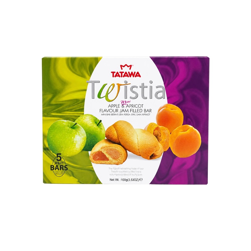 يسکويت تاتاوا با ژله سيب و هلو 100گرمی Tatawa مدل Apple & Apricot