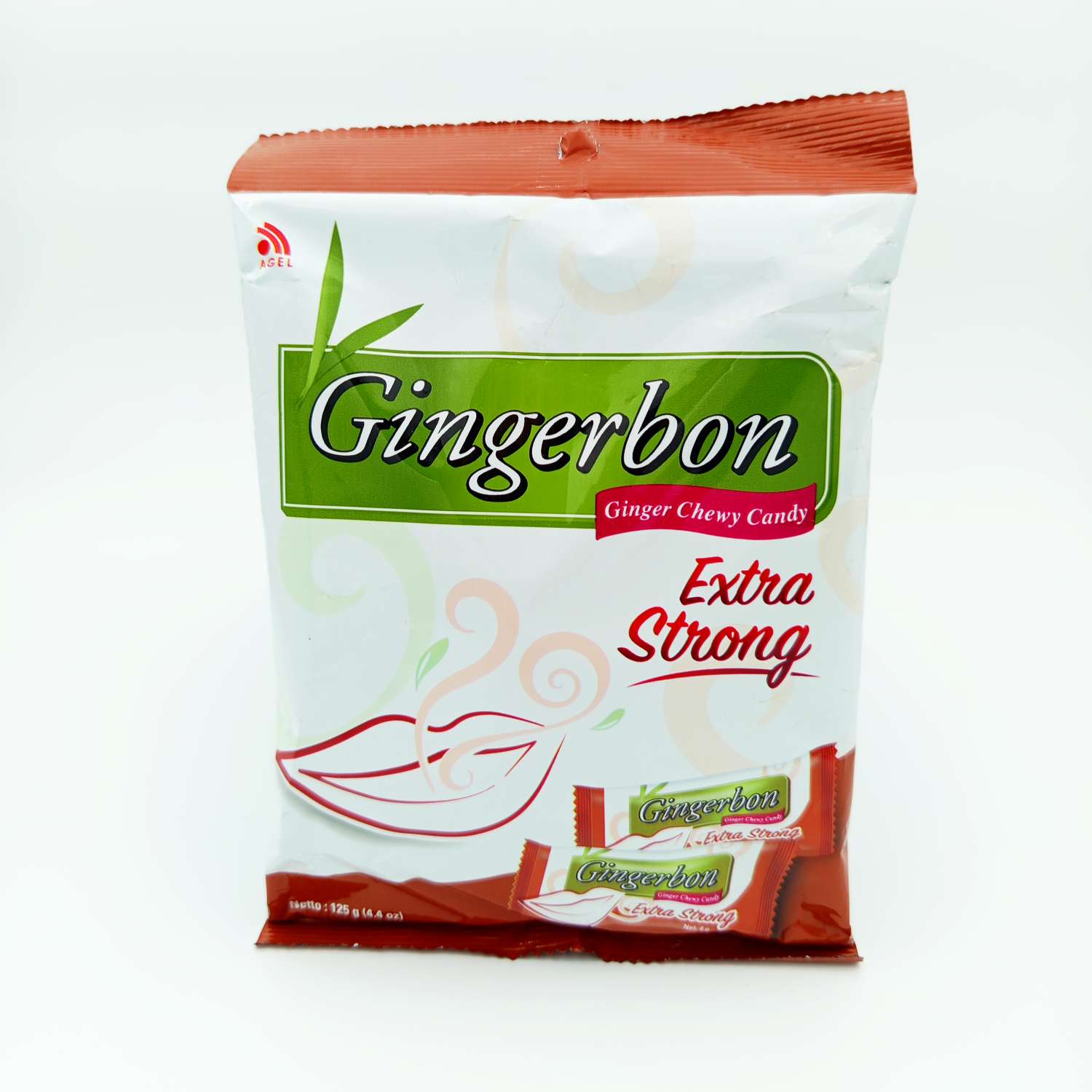 آبنبات زنجبیلی جویدنی Gingerbon Extra Strong وزن 125 گرم