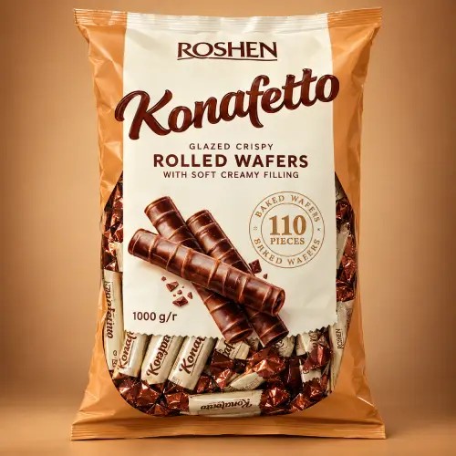 شکلات مغزدار شیری 300گرمی کانافتو محصول Roshen
