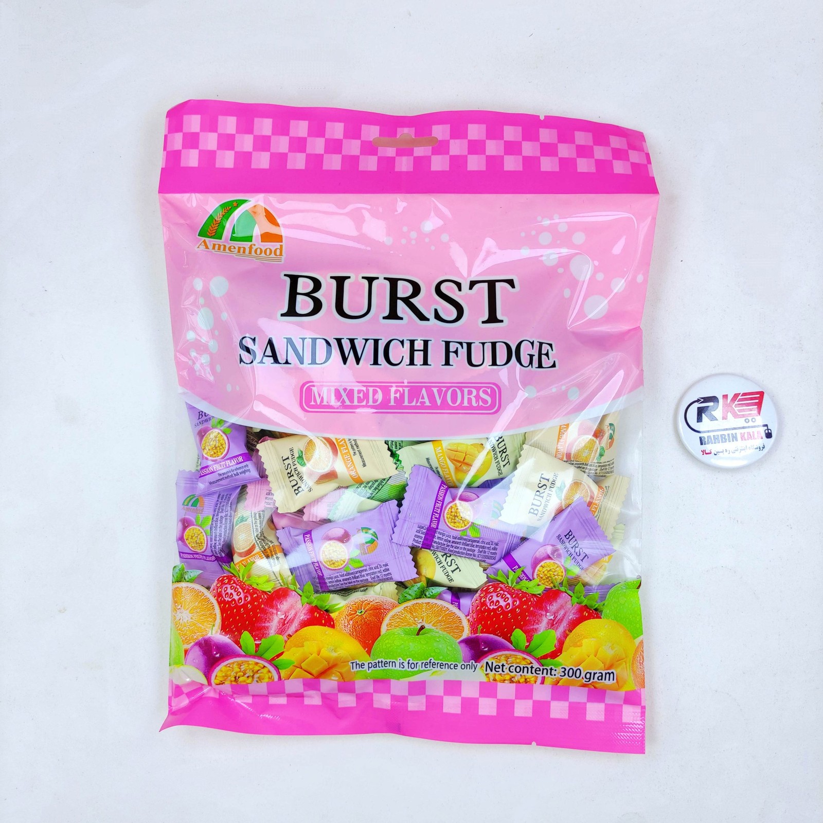 پاستیل میوه ای میکس طعم ها 300گرمی BURST