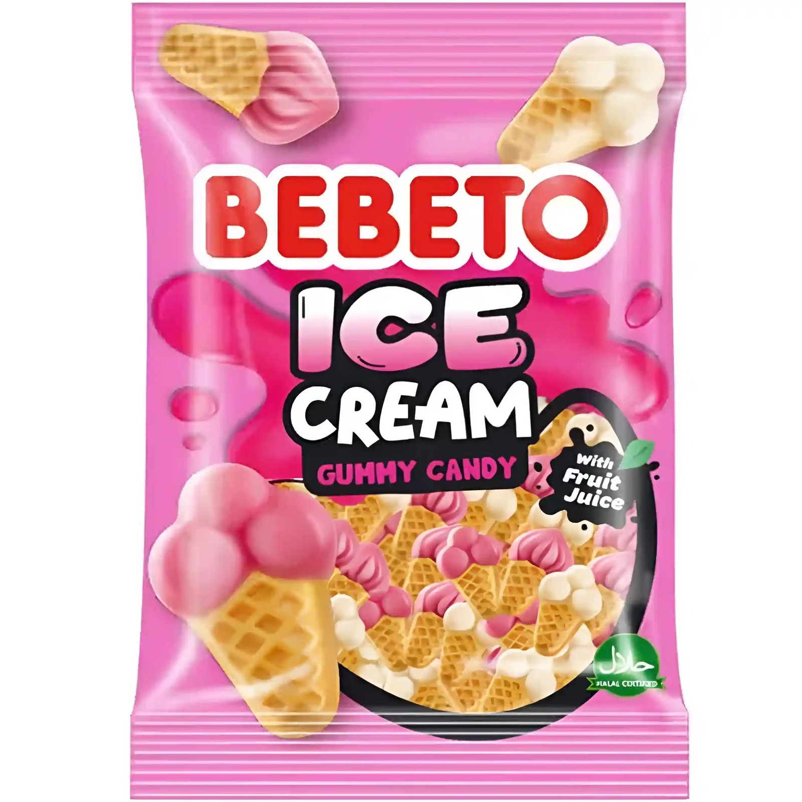 پاستیل ببتو مدل بستنی Bebeto Ice Cream وزن 80 گرم 3 عددی