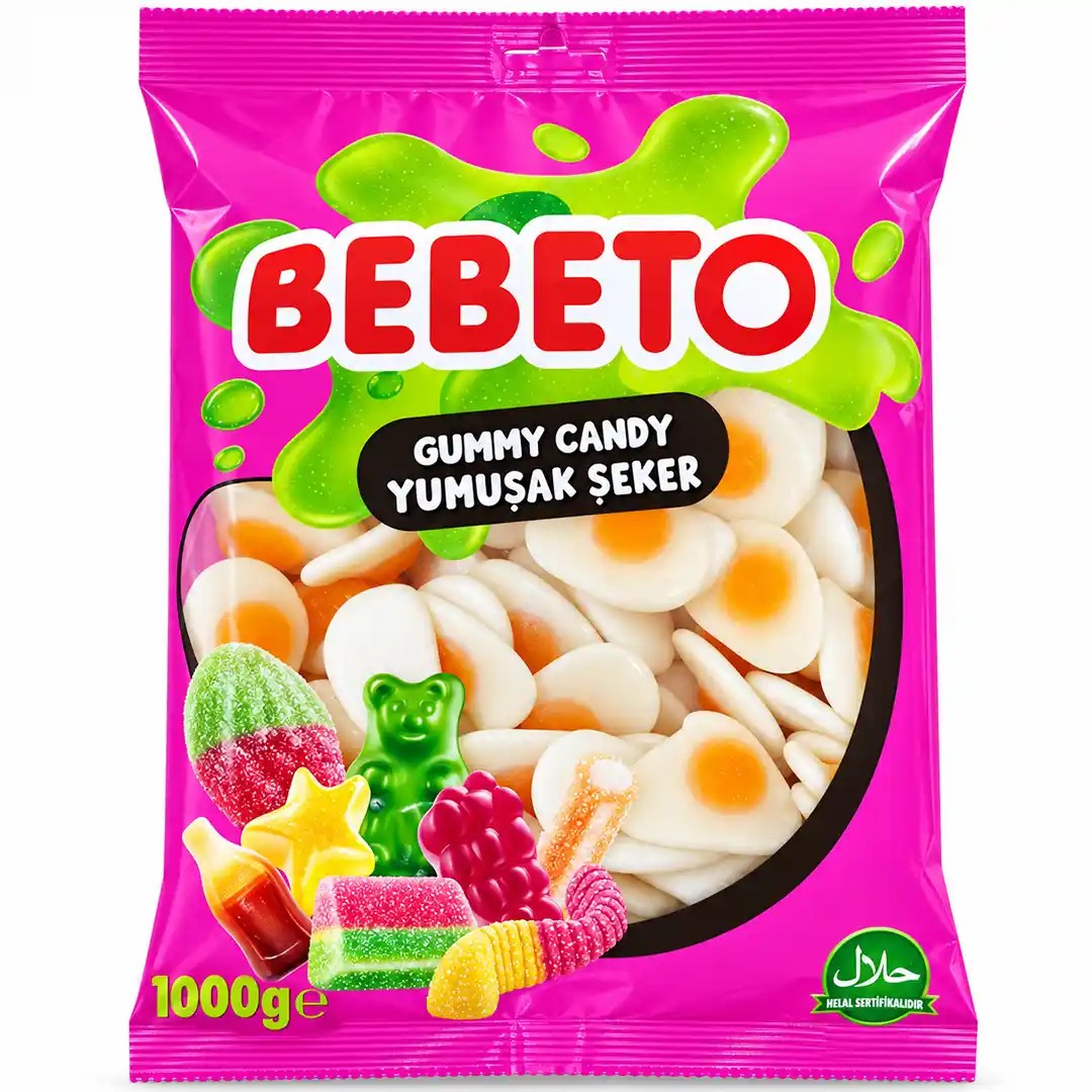 پاستیل ببتو مدل نیمرو Bebeto بسته 1 کیلویی