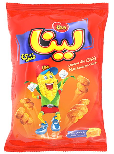 پفک فنری لینا با طعم پنیر 80 گرمی