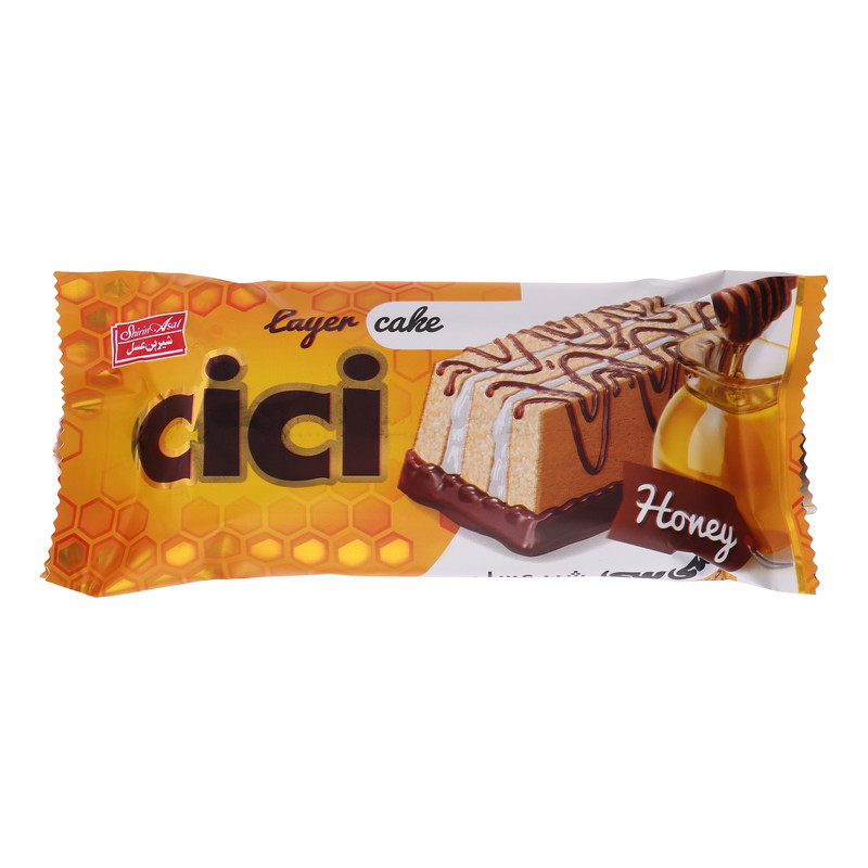 کیک روکش دار کاکائویی با طعم پرتقال سی سی شیرین عسل - 40 گرم
