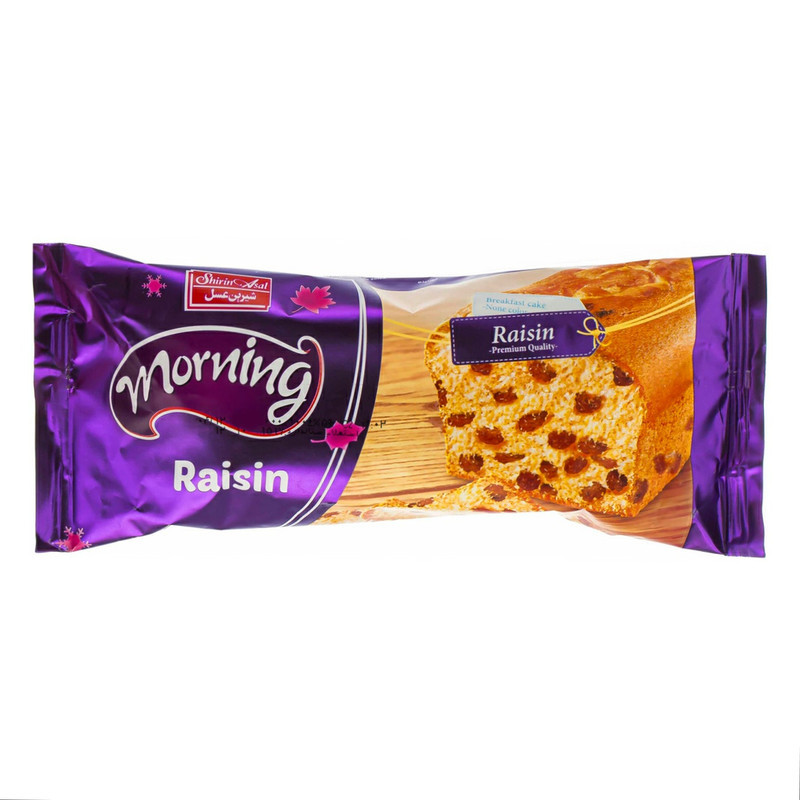 کیک صبحانه کشمشی شیرین عسل - 100 گرم بسته 24 عددی